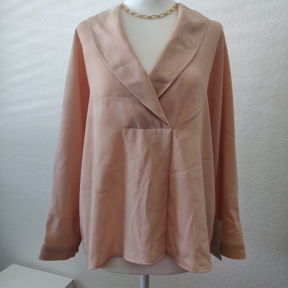 Zara Peach Coral Blouse